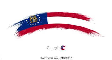 Georgia state flag.eps Royalty Free Stock SVG Vector