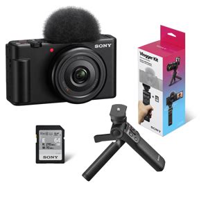 Sony ZV-1F Vlogging Camera, Black with ACCVC1 Vlogger Accessory Kit ...