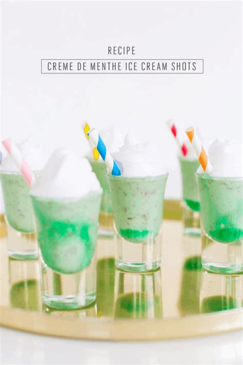 Creme De Menthe Ice Cream Recipe - No Churn Ice Cream Shots