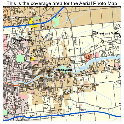 Aerial Photography Map of Mishawaka, IN Indiana