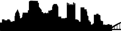 Pittsburgh Skyline Silhouette | Free vector silhouettes