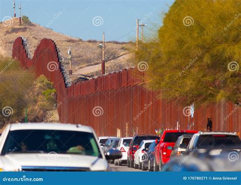 United States Border Wall from Nogales Sonora Mexico Stock Image ...