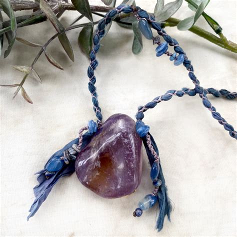 Ametrine crystal healing amulet ~ with kintsugi – Spirit Carrier