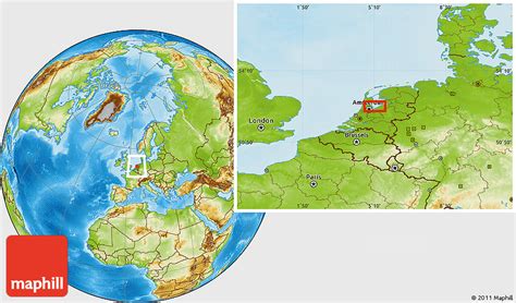 Physical Location Map of Almere-Stad