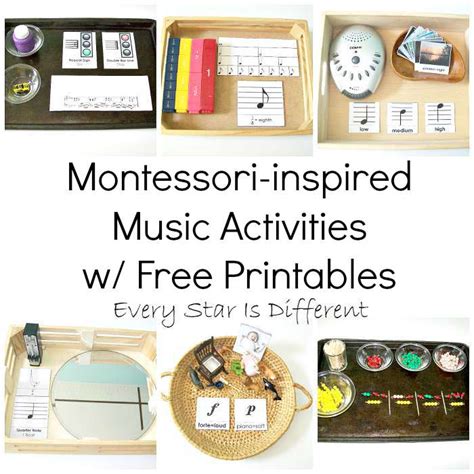 Montessori-inspired Music Activities with Free Printables - Every Star Is Different