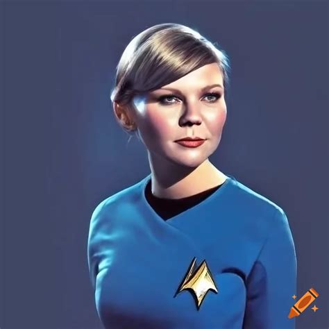 Kirsten dunst in classic star trek uniform