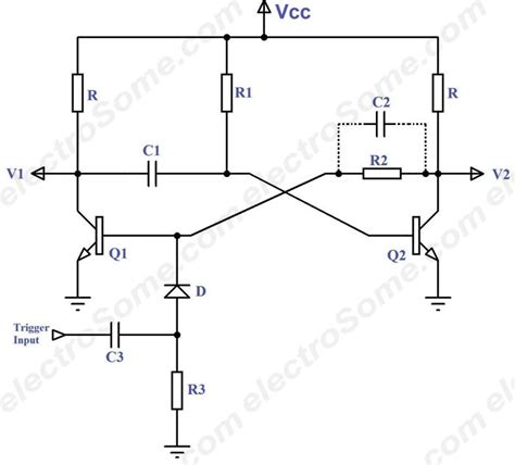 Monostable Multivibrator using Transistors