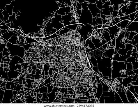 Vector City Map Nagercoil Republic India Stock Vector (Royalty Free ...