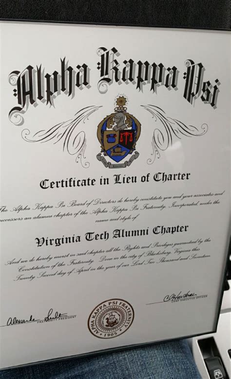 Virginia Tech Alumni Chapter Granted Charter - Alpha Kappa Psi