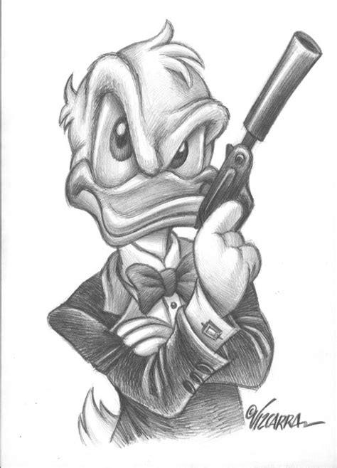 Donald Duck 007 - Original Drawing - Joan Vizcarra - Art de crayon ...