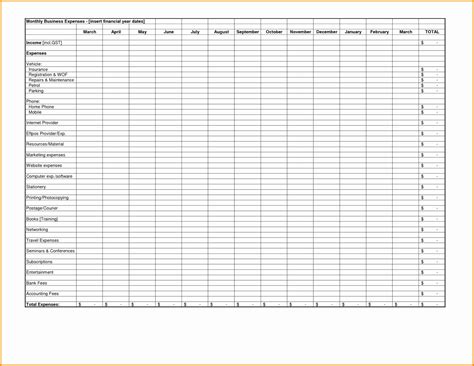 How To Set Up Spreadsheet For Expenses in Excel Spreadsheet For ...