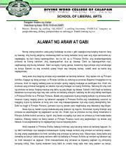 ALAMAT NG ARAW AT GABI CUTILLAR .pdf - SCHOOL OF LIBERAL ARTS I ...