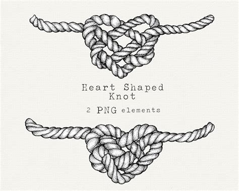 Heart Shaped Knot PNG, Love Knot Clip Art, for Wedding Invitation ...