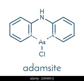 Adamsite or DM riot control agent. Stylized skeletal formula (chemical ...