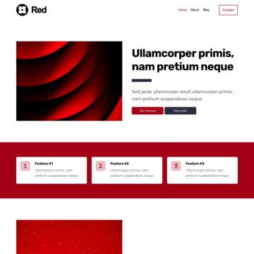 Red Template - Fully Customizable Website Theme | Kopage