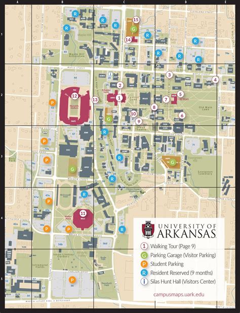 University Of Arkansas Campus Map - Winni Karilynn