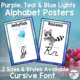 Watercolor Blue Cursive Alphabet Worksheets & Teaching Resources | TpT
