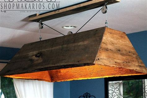 Buy Hand Crafted Rustic Barn Wood Pool Table Light, made to order from Shop Makarios LLC ...