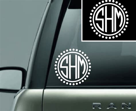 Circle Monogram Vinyl Decal – K3Boutique