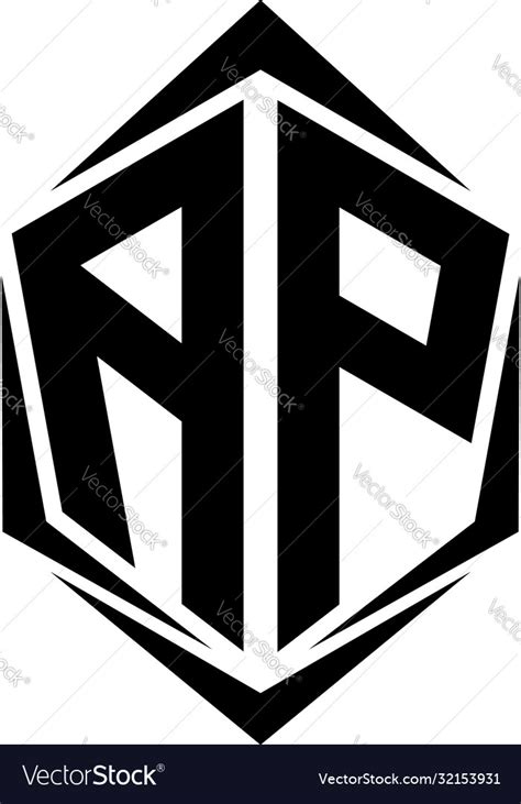 Initial ap logo design Royalty Free Vector Image