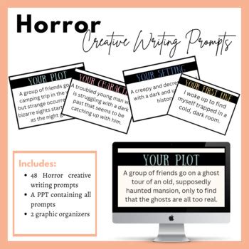 Horror Creative Writing Prompts and Graphic Organizers by Laura C