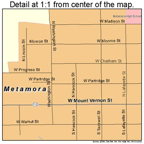 Metamora Illinois Street Map 1748606