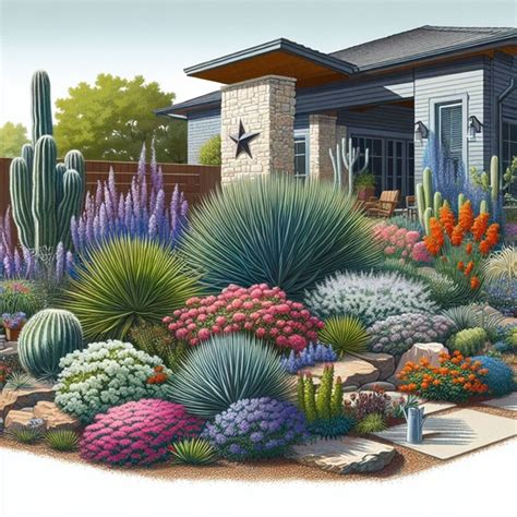 Xeriscaping with Texas Native Plants: Drought-Resistant Front Yard Guide & Examples - Xeriscape Swan