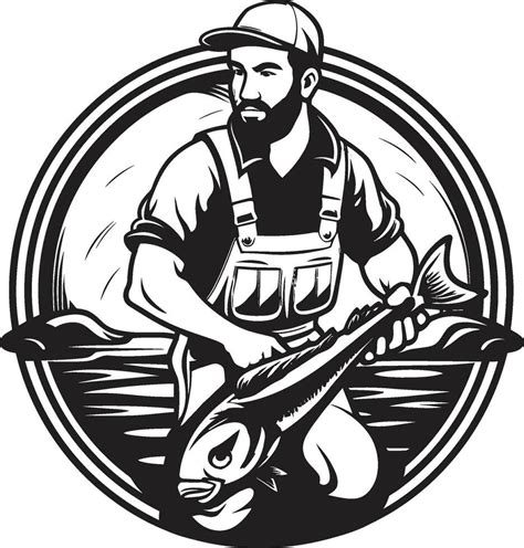 Fisherman Logo with Vintage Background Timeless Elegance Fisherman Logo with Modern Background ...