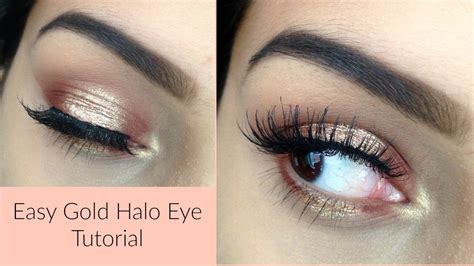 Easy Gold Halo Eye Tutorial || - YouTube