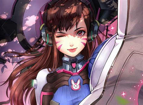 D.VA, overwatch, 2020, beautiful game character, fan art HD wallpaper | Pxfuel