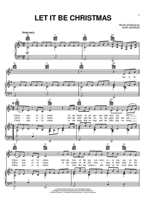 Let It Be Christmas" Sheet Music by Al Jackson Jr for Piano/Vocal ...