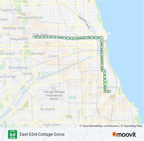 green line Route: Schedules, Stops & Maps - Towards 63rd (Updated)