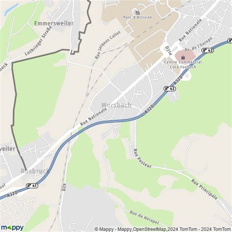 Map Morsbach: map of Morsbach (57600) and practical information