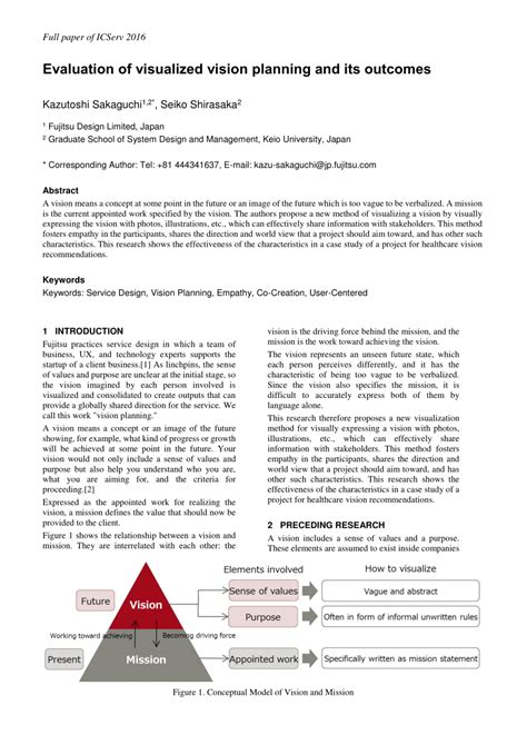 (PDF) Evaluation of visualized vision planning and its outcomes