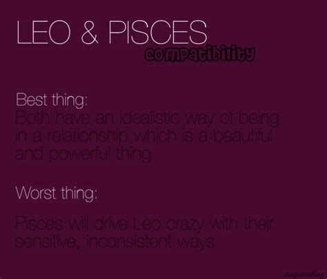 Quotes About Pisces And Leo. QuotesGram