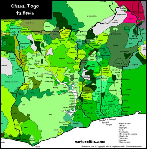 Languages in Ghana, Togo & Benin | Language map, Africa map, Imaginary maps