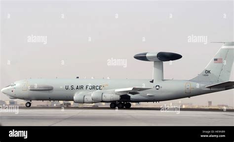 An E-3 Sentry Airborne Warning and Control System aircraft assigned to ...