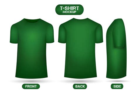 Plain green t-shirt mockup 13387742 Vector Art at Vecteezy