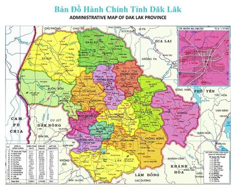 Bản đồ hành chính Đắk Lắk| Quy hoạch mới cập nhật