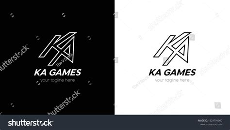 Ka Logo Design Black White Vector Stock Vector (Royalty Free ...