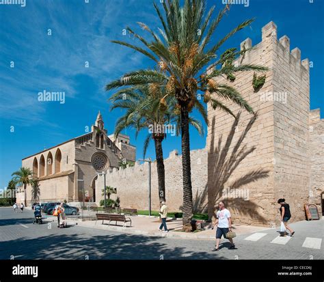 Alcudia Old Town Mallorca Balearics Spain Stock Photo - Alamy