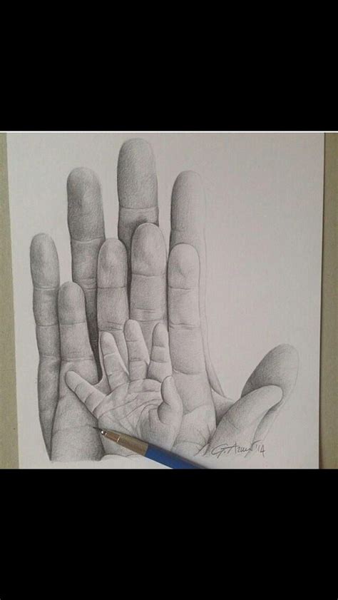 Family hand drawing | Hand art drawing, Pencil art drawings, Cool art drawings