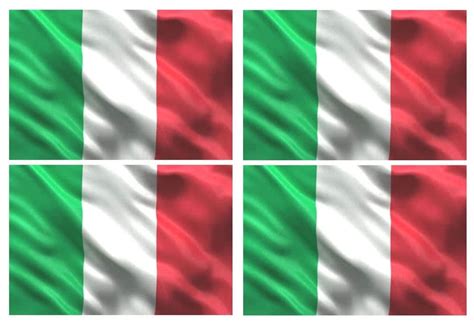 4 Pcs of Italy Italian il Tricolore Flag Motif Vinyl Car Bike Sticker Decals each 90x60mm