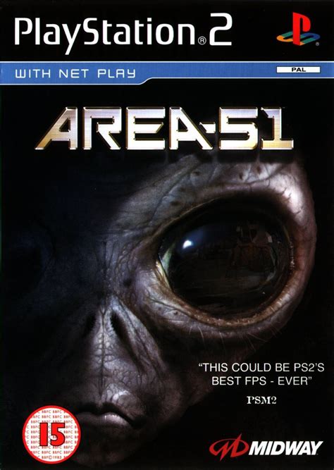 an alien is shown in the middle of this video game cover for area - 51