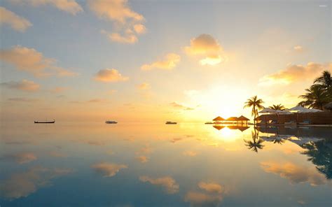 Download Hawaii Beach Sunrise Wallpaper | Wallpapers.com