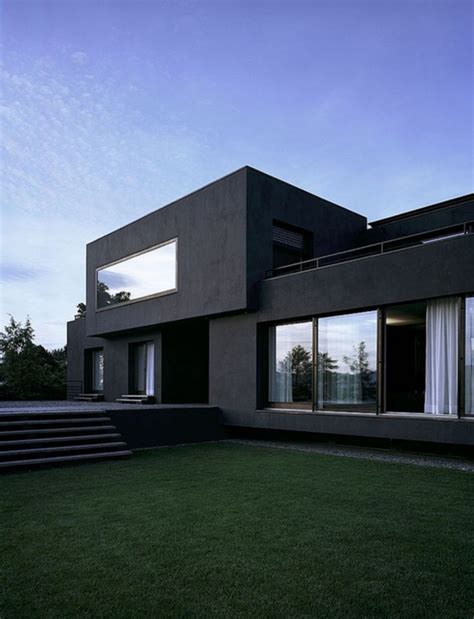 Elegant 10 Black Minimalist Home Exterior Ideas – ROOMY | Modern architecture building ...