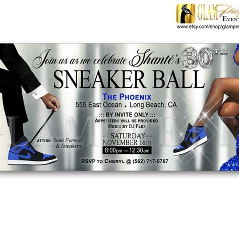 SNEAKER BALL PARTY Flyer Sneaker Gala Soiree Invitation - Etsy