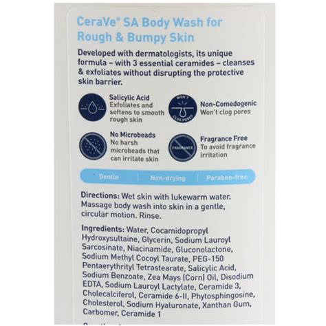 CeraVe 296mL SA Body Wash for Rough and Bumpy Skin – Skincare Australia