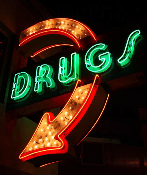 Drugs neon sign - a photo on Flickriver