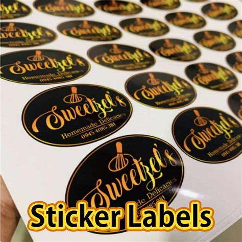 PISO PRINT Product Printed Label Stickers for Business Birthday Giveaway Custom Gift | Shopee ...